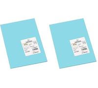 Canson Iris Vivaldi, Papel de dibujo de color, Suave, 185gsm, Hoja, A4-21x29,7cm, Azul turquesa (Paquete de 2)