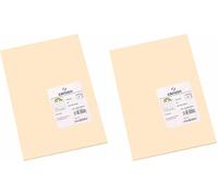 Canson Iris Vivaldi, Papel de dibujo de color, Suave, 185gsm, Hoja, A4-21x29,7cm, Piel (Paquete de 2)