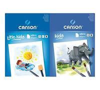 Canson Kids Pintura, Bloc Encolado, A3, 20 Hojas, 200g & Bloc Encolado, A4, 20 Hojas, Kids Pintura 200g