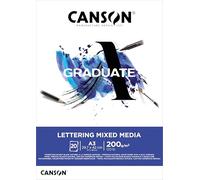 Canson Lettering Multitécnica Bloc Encolado A3 20 hojas Satin 200g