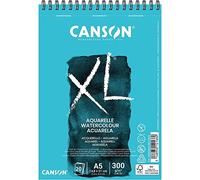 CANSON - Lote de 5 bloques de bocetos y estudios XL A5 (300 g, grano fino, color blanco