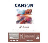 Canson Mi-Teintes 60% Abeja 160 g Bloc Encolado 24 x 32 20H Tonos Grises
