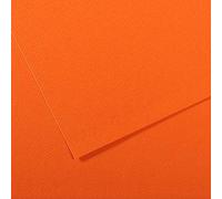 Canson Mi-Teintes Papel de Color de Pulpa Teñida, 160 g/m2, Naranja (Orange - 453), 21x29,24, Pack de 25