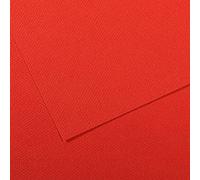 Canson Mi-Teintes Papel de Color de Pulpa Teñida, 160 g/m2, Rojo (Poppy Red - 506), 21x29,30, Pack de 25