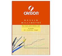 Canson Bloc encolado Milimetrado A4 50 hojas 90 g Sepia
