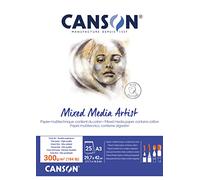 Canson Mix Media Artist Bloc Encolado A3 25 hojas 10% Fino 300g