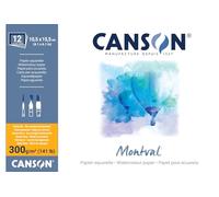 Canson Montval Bloc Enc 4L, Cartón, Weiß, 10.5 x 15.5 cm, 12
