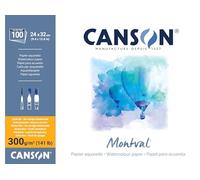 Canson-Infinity Papel de acuarela Montval 300 g prensado en frío 24x32 cm 100 hojas
