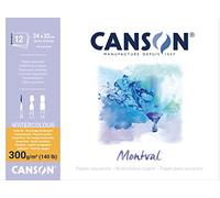 Canson-Infinity Papel para acuarela Montval 24x32 cm 12 unidades Blanco natural