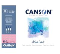 CANSON Montval, Papel para acuarela, Satinado, 300gsm, Hoja, 18x25cm, Beige Polvo