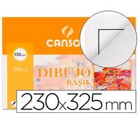 Papel dibujo basik 23x32.5 -130 gr -con recuadro