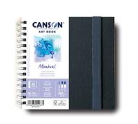 Canson-Infinity Cuaderno espiral Professional papel acuarela grano fino 300g 20x20cm blanco 24 hojas