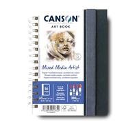 Canson-Infinity Cuaderno espiral Professional Book Papel multitécnica grano fino 300 g A5 14,8x21 cm
