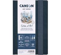 Canson Professional Book, Papel para Acuarela, Grano Fino, 300g, Cuaderno Cosido, 14x 21,6cm, Blanco, 24 hojas