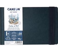 Canson Professional Book, Papel para Acuarela, Grano Fino, 300g, Cuaderno Cosido, 21,6x14cm, Blanco, 24 hojas