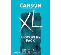 Canson XL, Discovery Pack, mini-pk, A4-21x29,7cm, Blanco, 12 hojas