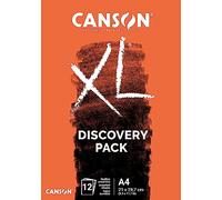 Canson XL, Discovery Pack, mini-pk, A4-21x29,7cm, Blanco, 12 hojas