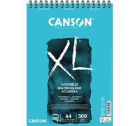 Canson XL, Papel de acuarela, Prensado en frío, 300g, Espiralados sobre el lado