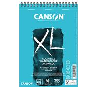 Canson-Infinity Bloc de acuarela XL Aquarelle A5 14,8x21 cm 20 hojas 300 gr espiral microperforado