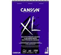 Canson XL Papel Mixed Media Fluido 250 g/m² A3 30 hojas Extra Blanco espiral lado corto