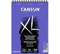 Canson-Infinity Papel Mixed Media XL Textured · A4 21x29,7 · 300 g · Grano medio · 30 hojas · Blanco