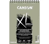 Canson XL Touch Arenoso 160g Álbum Espiral A4 40H Gris | Acabado en arena, almohadilla en espiral para artistas profesionales, estudiantes e ilustradores