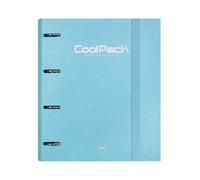 Capa A4 4 Argolas + Folhas + Separadores Azul Pastel