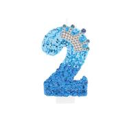 CAPASTEC Vela De Cumpleaños Número 4 Azul Pavo Real 1Pc Para Pastel