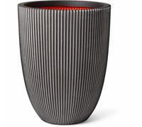 Capi Europe Florero bajo elegante Groove NL Antracita 34 x 47 cm
