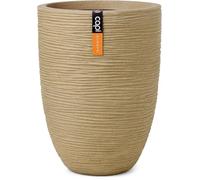Capi Europe Jarrón bajo elegante Rib NL Beige 34 x 46 cm