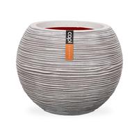 Capi Europe - Jarrón Bola Rib NL - 40x32 - Marfil - Apertura Ø24 - Maceta para Uso Interior y Exterior - Made in Holland - KOFI270