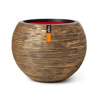 Capi Europe - Jarrón Bola Rib NL - 40x32 - Oro - Apertura Ø24 - Maceta para Uso Interior y Exterior - Made in Holland - KBGR270