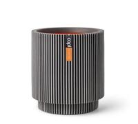 Capi Europe - Jarrón cilíndrico Groove NL - 36x38 - Antracita - Apertura Ø29 - Maceta para Uso Interior y Exterior - Made in Holland - KGVZ882