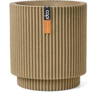 Capi Europe Jarrón cilíndrico Groove NL Beige 44 x 46 cm