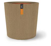 Capi Europe Jarrón cónico Groove NL Beige 45 x 41 cm