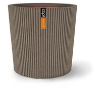 Capi Europe Jarrón cónico Groove NL Gris topo cálido 45 x 41 cm