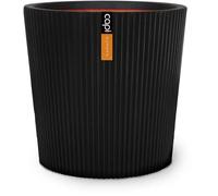 Capi Europe Jarrón cónico Groove NL Negro 36 x 34