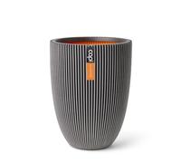 Capi Europe - Jarrón Elegante bajo Groove NL - 46x58 - Antracita - Apertura Ø38 - Maceta para Uso Interior y Exterior - Made in Holland - KGVZ783