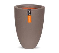 Capi Europe - Jarrón Elegante bajo Smooth NL - 26x36 - Warm Taupe - Apertura Ø20 - Maceta para Uso Interior y Exterior - Made in Holland - KWT781