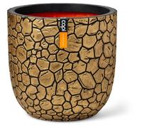 Capi Europe Maceta esférica Arcilla Negro/dorado 43 x 41 cm