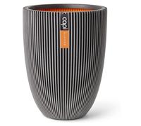 Capi, jarra decorativa, diseño elegante, 34x46 cm, color gris antracita