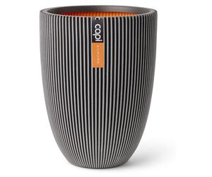 Capi, jarra decorativa, diseño elegante, 46x58 cm, color antracita