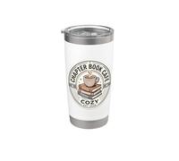 Capítulo Book Cafe Cozy Est Coffee Books Lover Humor Club Vaso térmico de acero inoxidable de doble pared