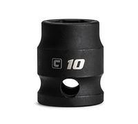 Capri Tools 10 mm Stubby Impact Socket, 3/8 in. Drive, 6 Point, Metric