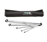 Capri Tools Juego de llaves de extremo de caja extralargas de 0 grados, SAE, 1/4-3/4 pulgadas, 8 tamaños, 5 piezas