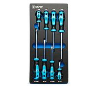 Capri Tools Kontour de destornilladores, 8 piezas con bandeja de la mecánica