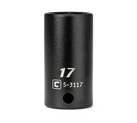 Capri Tools Llave de vaso de impacto semirprofundo de 17 mm