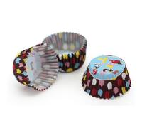 Cápsulas de Papel para Muffin Lunares Multicolores | Pack 25 Unidades de 2,5x2 cm | Antiadherentes y Resistentes al Horno | Ideal para Repostería y Manualidades