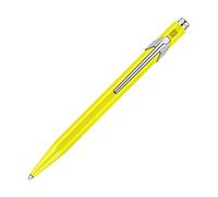 Caran d'Ache – Bolígrafo 849 Pop Line retráctil de aluminio hexagonal fluorescente (Amarillo)