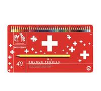 Caran d'Ache Lápices de color SwissColor 1285.740 – Caja de metal, paquete de 40